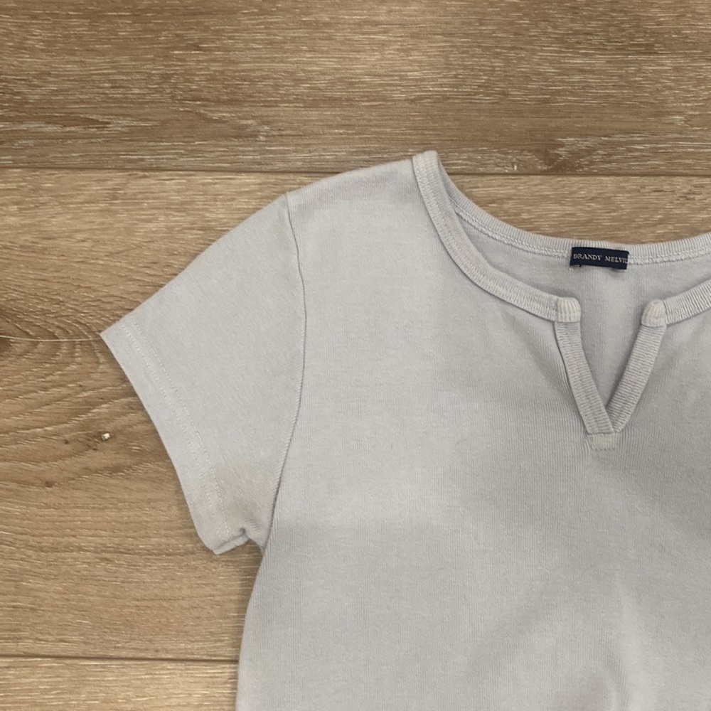 BRANDY MELVILLE Light Blue Crop Top - Picture 6 of 6